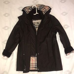 Burberry chocolate brown light rain jacket